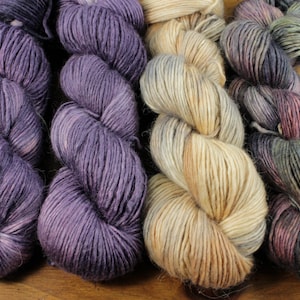 Wisdom of the Moon Shawl Kit knitting kit, baby alpaca/merino/silk hand dyed yarn, DK weight yarn, stranded colorwork shawl kit image 4