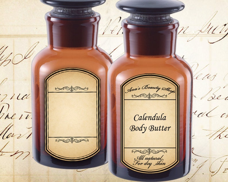 blank apothecary bottle jar labels tags instant printable