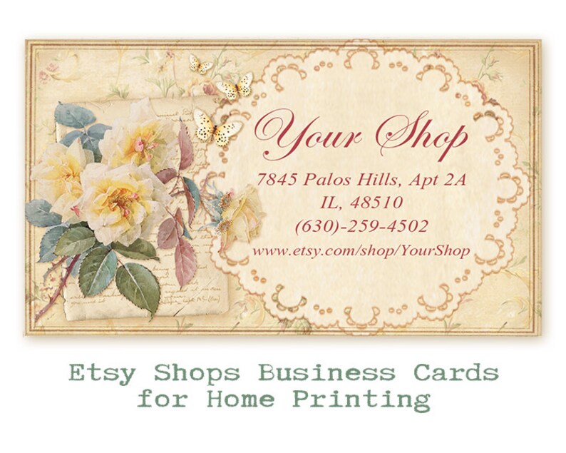 Business Cards On Printable Digital Collage Sheet Printable Etsy