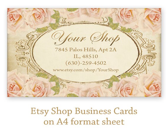 Business Cards On Printable Digital Collage Sheet Printable Etsy