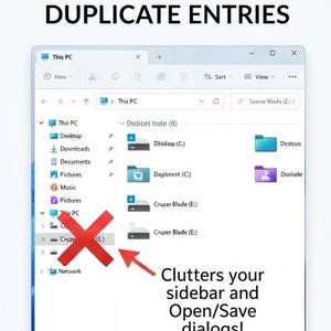 ファイルエクスプローラーで重複したUSBドライブを修正 | Windows 10 & 11 ワンクリックスクリプト | 重複USBエントリを削除 | DPsoftware
