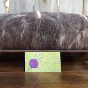 Natural Color - Un-Dyed - Black Sheeps Wool and Blue (Gray) English Angora - Batt for Spinning- 60/40 - 2 oz