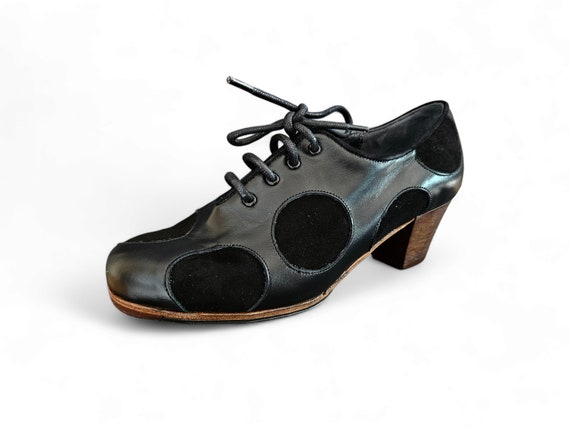 【中古】 Sevillanas LosPalosDelFlamenco Flamenco Shoes Professionals Brand New Chapin Lunares