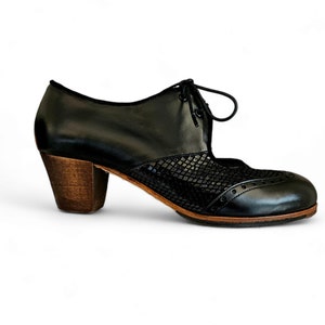 Flamenco Shoes Professionals brand new Fatima Cordones  ARTEFYL black leather choose your size