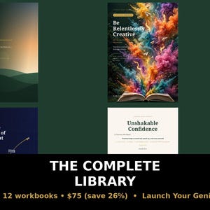 Complete Self Help Library | All 12 Launch Your Genius Workbooks | Ebook Bundle PDF, Instant Download