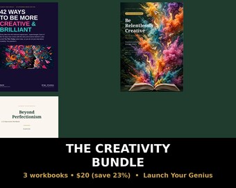 Creativity Workbook Bundle | 3 Books | Be Relentlessly Creative, 42 Ways, Beyond Perfectionism