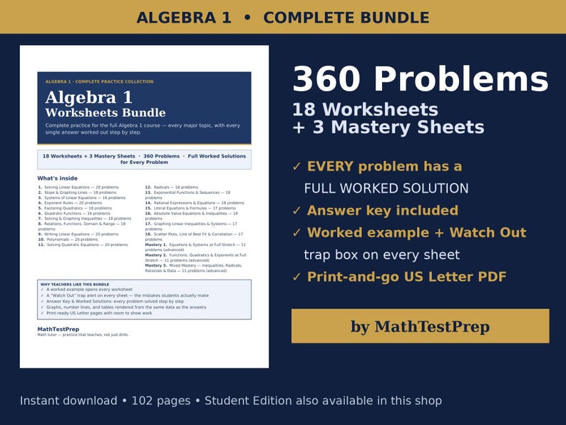 Algebra 1 Student Edition
