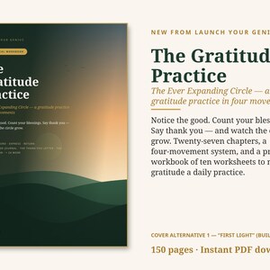 Gratitude Workbook for Adults | The Gratitude Practice | 27 Chapters, Journal Prompts & Printable Worksheets