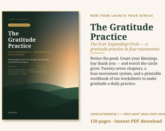 Gratitude Workbook | The Gratitude Practice | Daily Gratitude Journal | Gratitude Prompts | Printable Workbook PDF