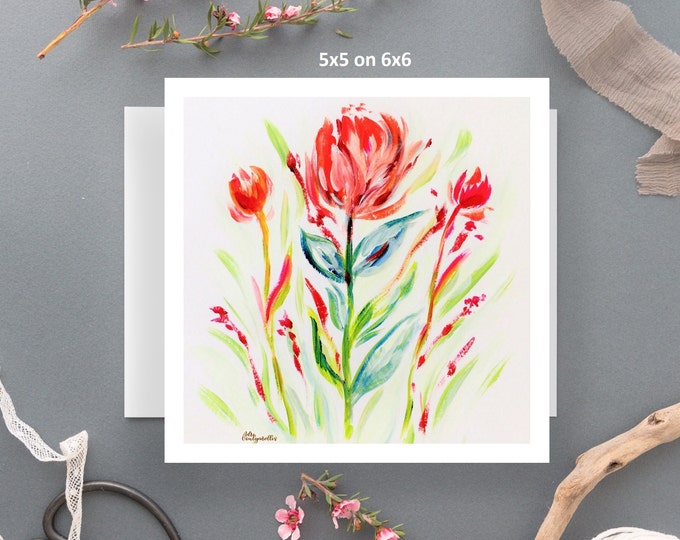 Wildflowers Art Print, Acrylic Painting, DIY Wall Decor (PDF)