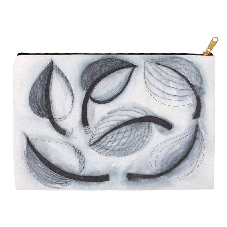 Ink Leaves Design; 2 Shapes PencilBag; Pen Coin Purse Cute Gift Pouch /& Sizes.Free Std.Shipping: most Countries. T-bottom + Flat