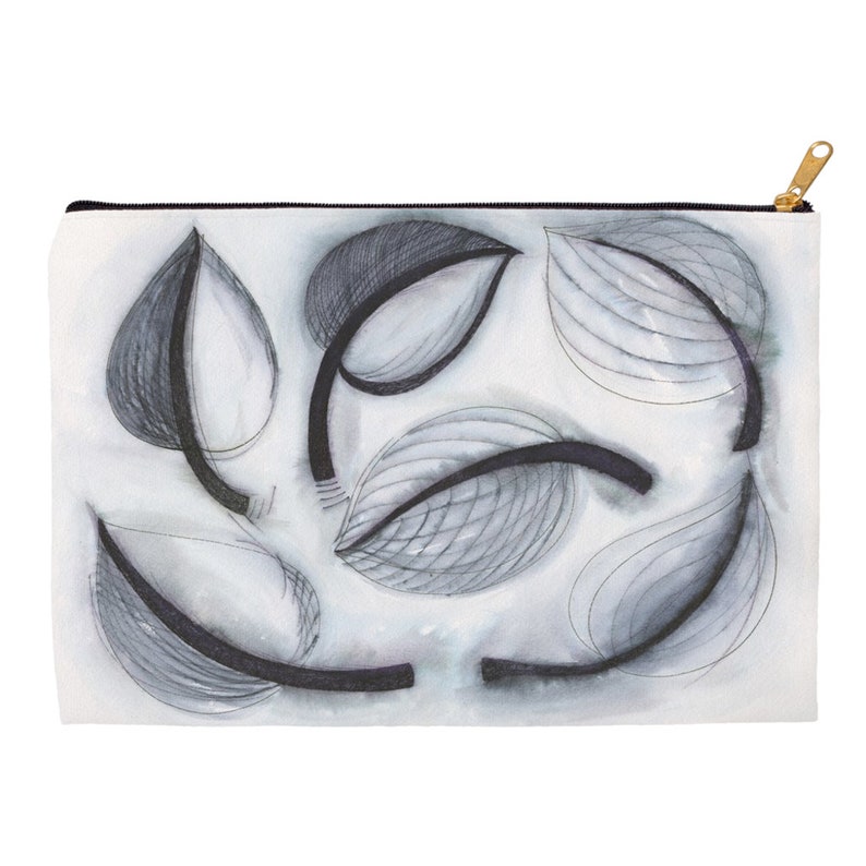 Ink Leaves Design; 2 Shapes PencilBag; Pen Coin Purse Cute Gift Pouch /& Sizes.Free Std.Shipping: most Countries. T-bottom + Flat
