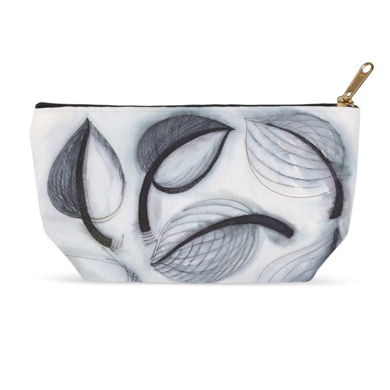 Ink Leaves Design; 2 Shapes PencilBag; Pen Coin Purse Cute Gift Pouch /& Sizes.Free Std.Shipping: most Countries. T-bottom + Flat
