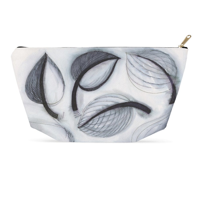 Ink Leaves Design; 2 Shapes PencilBag; Pen Coin Purse Cute Gift Pouch /& Sizes.Free Std.Shipping: most Countries. T-bottom + Flat