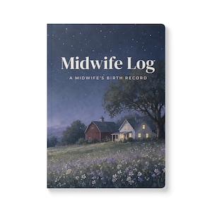 Diario de la partera - Cuaderno de registro de partos de Moonlit Farm, regalo para parteras, libro de registro de partos, cuaderno para parteras