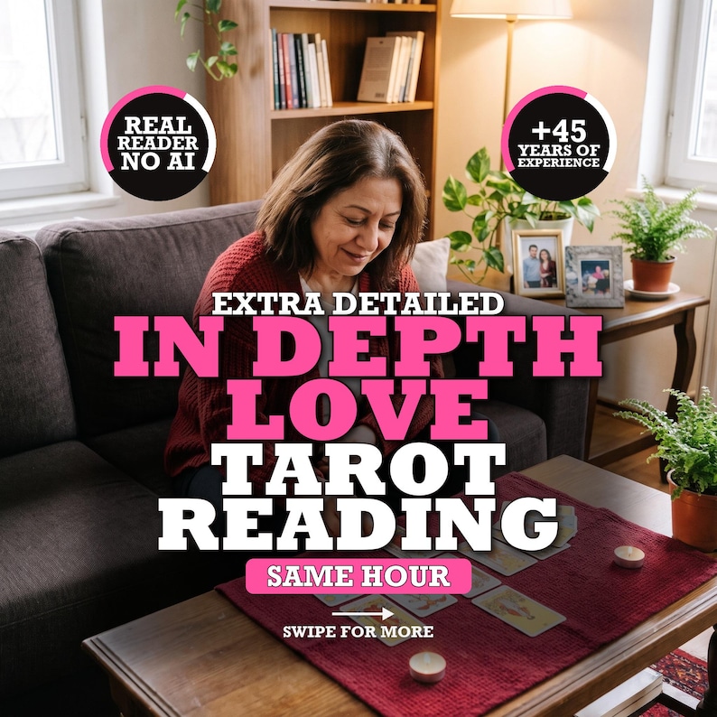 In Depth Love Tarot Reading | Honest Love Reading & Spiritual Advice | Relationship Tarot Cards Reading | Same Hour image 1