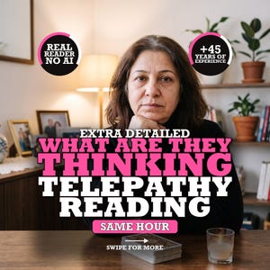Telepathy Reading | What Is He Thinking About Me, Mind Reading | Hidden Feelings & Honest Psychic Love Insight | Same Hour image 1