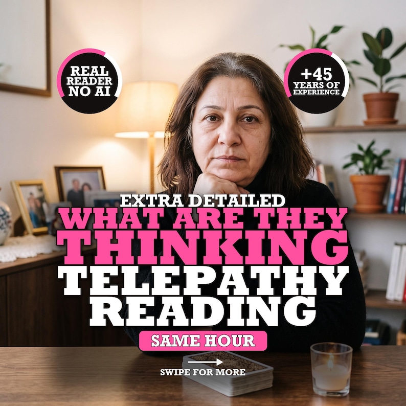Telepathy Reading | What Is He Thinking About Me, Mind Reading | Hidden Feelings & Honest Psychic Love Insight | Same Hour image 1