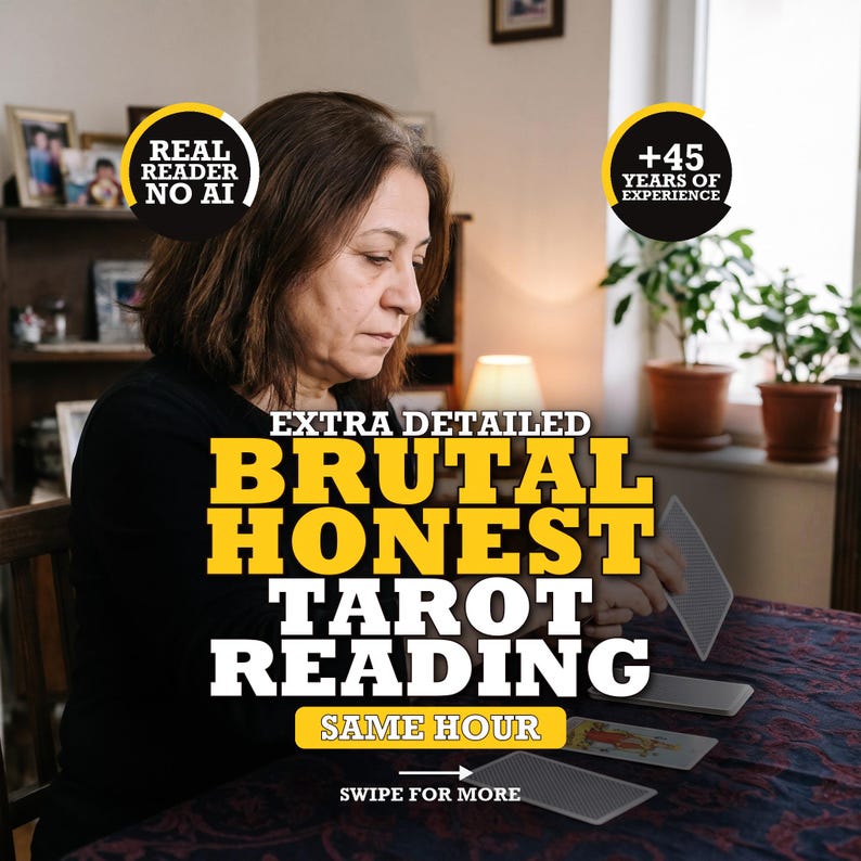 Brutal Honest Tarot Reading | No Sugar Coating, True Intentions | Honest Tarot Cards Reading, Love & Life | Same Hour image 1