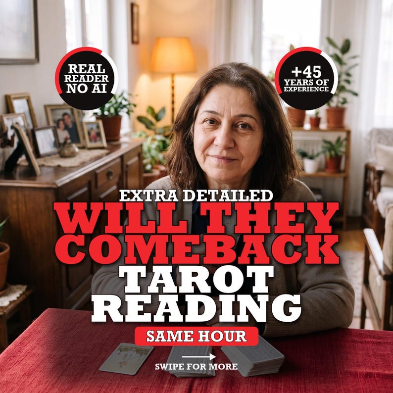 Will He Come Back Tarot Reading | Ex Return & Breakup Reading | When Will He Text, Reconciliation Prediction | Same Hour image 1
