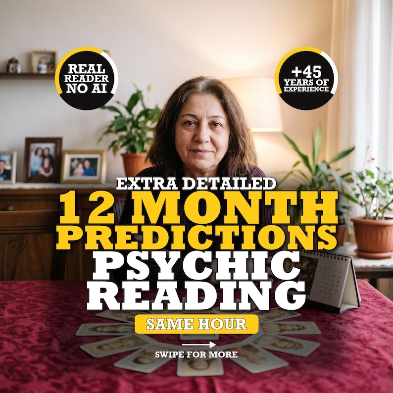 12 Month Predictions Psychic Reading | 2026 Forecast, Love, Career & Money | Month by Month Future Tarot | Same Hour image 1