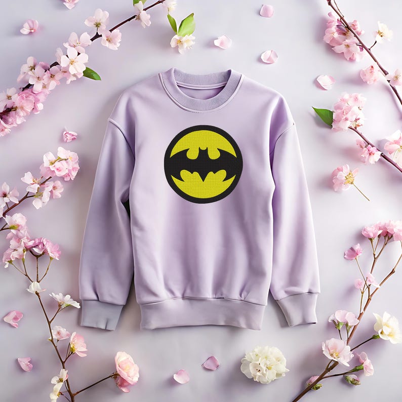 Batman Logo Machine Embroidery Design, Bat Symbol Embroidery File ...
