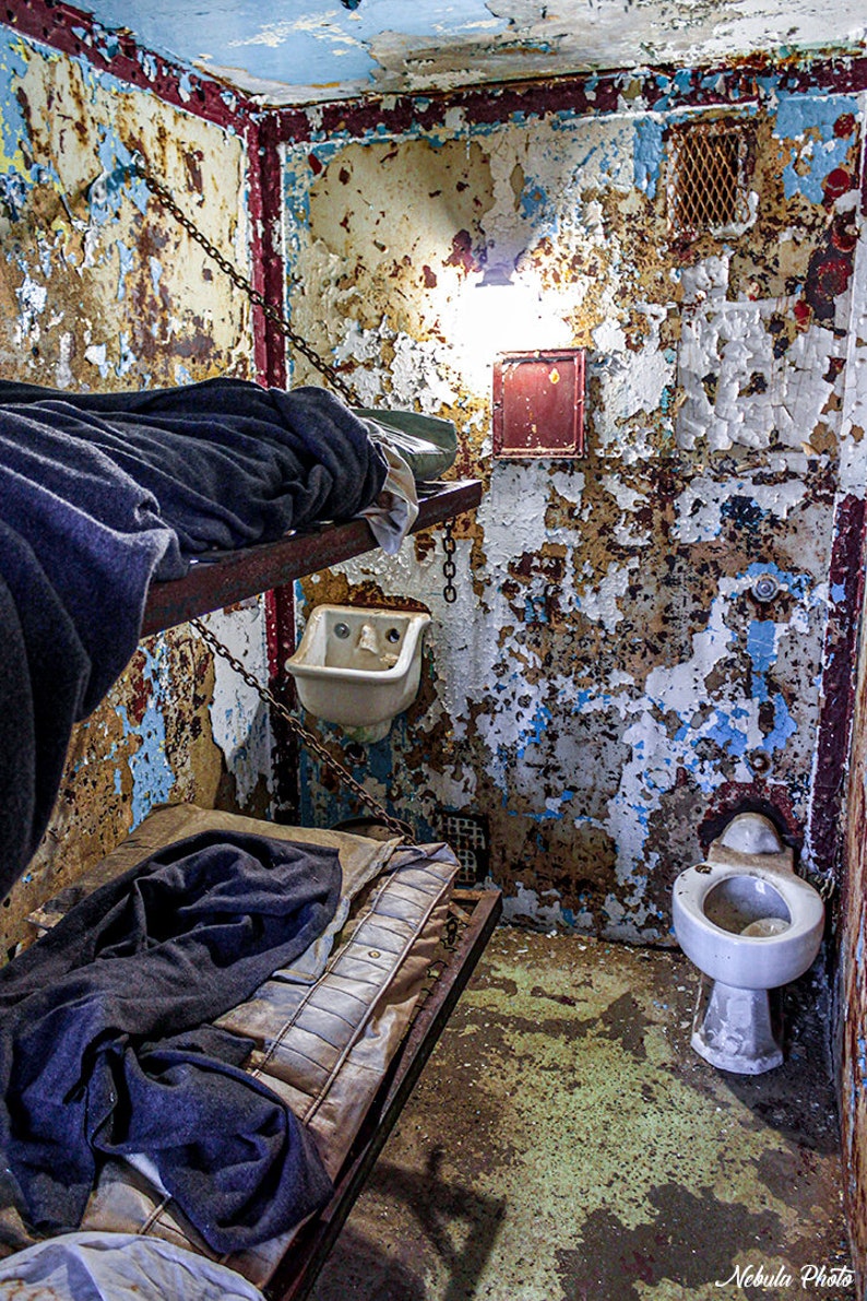 Bunk Beds Inside Abandoned Prison Cell Photography Print Urban