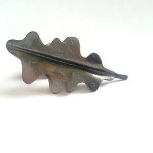 Oak leaf copper pin badge tie tack