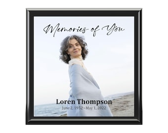 Personalized Memorial Memory Box, Sympathy Keepsake Gift