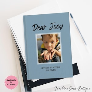 Personalized Letters to my Son Grief Journal Sympathy Gift Picture Memorial Journal Personalized Notebook