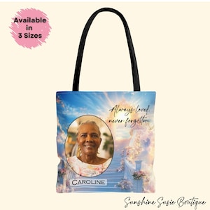 Memorial Personalized Tote Bag Personalized Tote Bag Photo Tote Bag Sympathy Gift Memorial Gift