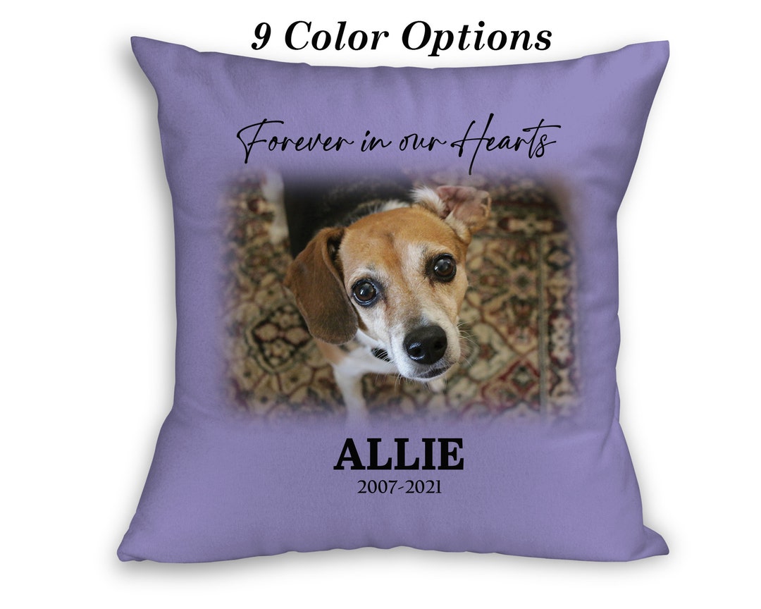 Personalized Pet Memorial Pillow Cover in Memory Pet Memorial Pillow Sympathy Gift Pet Lovers