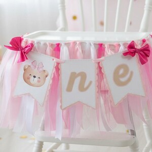 Baby Bear High Chair Banner: First Birthday Party Decor image 1