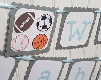 Sports Baby Shower Banner: Handmade Welcome Baby Decor