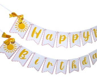 Sunshine Happy Birthday Girlande Girlande: Geburtstagsparty Girlande