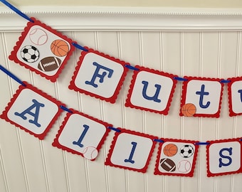 Future all star banner. Baby Shower Sports banner. Custom Colors.