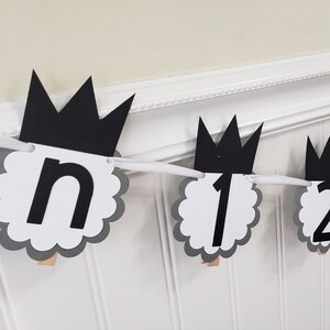 Prince Photo Banner. Wild One Photo Banner. First Birthday Garland. Custom Colors.