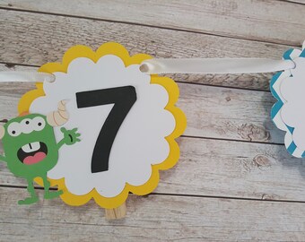 Monster photo banner little monster picture banner newborn to one year 12 months