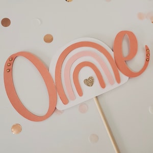 Boho Cake Topper. Rainbow Cake Decorations. First birthday. Rainbow Birthday. Rainbow Party. Boho.