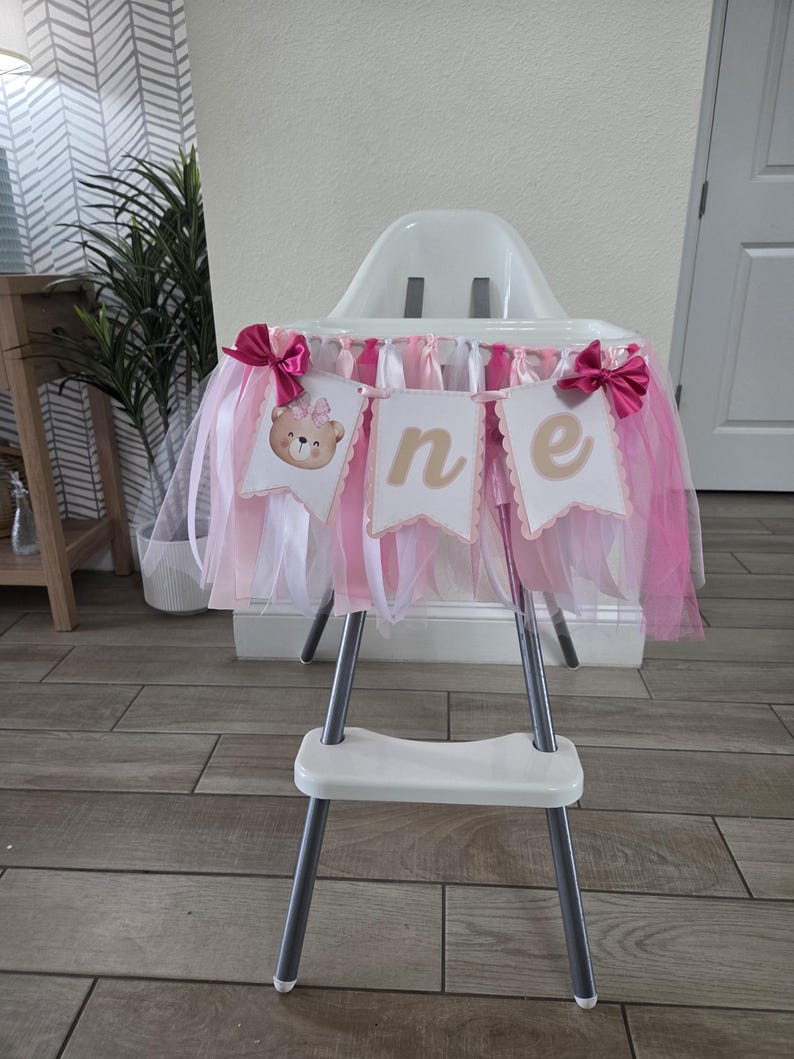 Baby Bear High Chair Banner: First Birthday Party Decor image 8