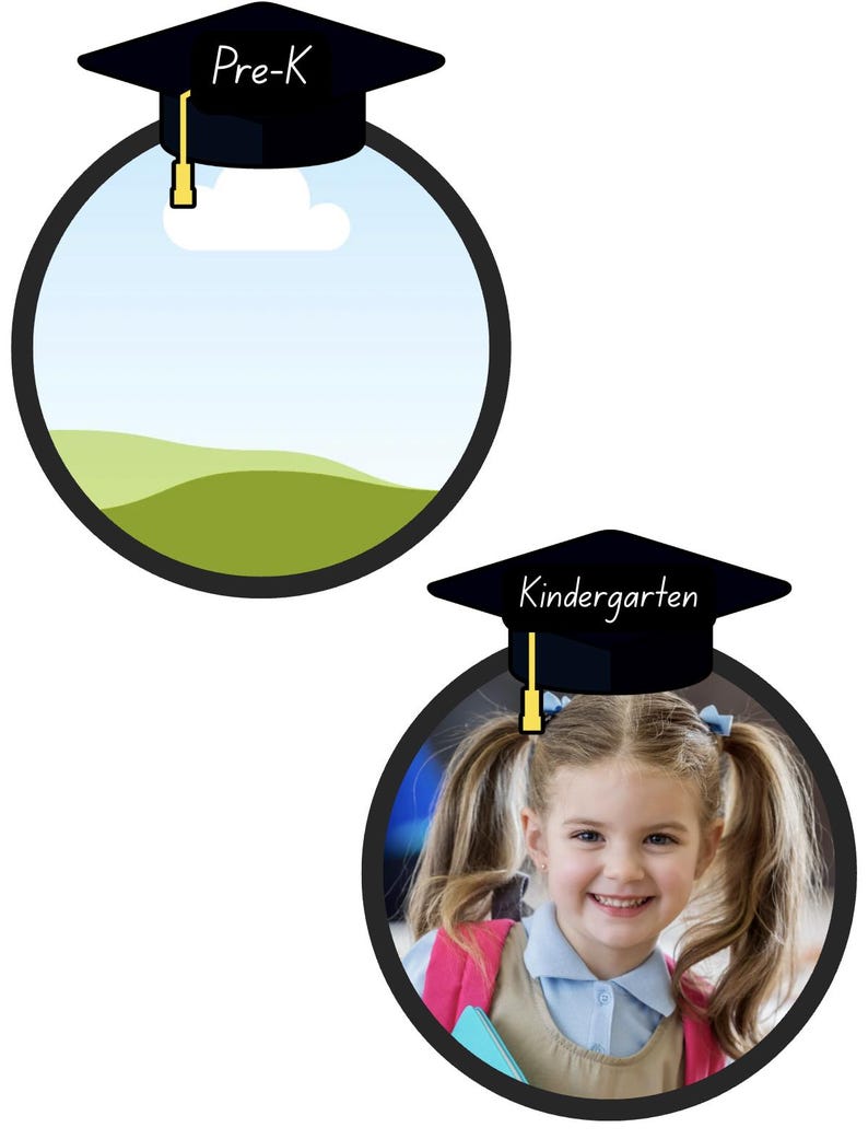 Editable Graduation Cap Banner Template | School Years Photo Banner ...