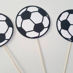 Soccer Ball Centerpieces: Sports Party Decorations, Set of 3