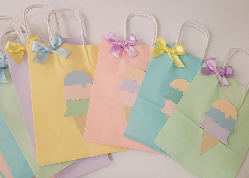 Ice Cream Favor Bags. Goody Bag. Ice Cream Party Decor. Ice Etsy