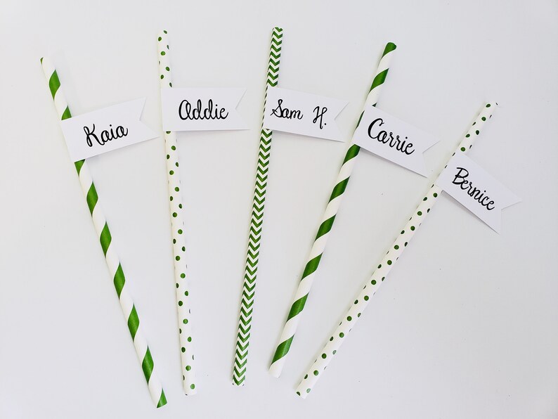 Personalized Name Straws. Set of 10. Custom Name Straws. Party - Etsy