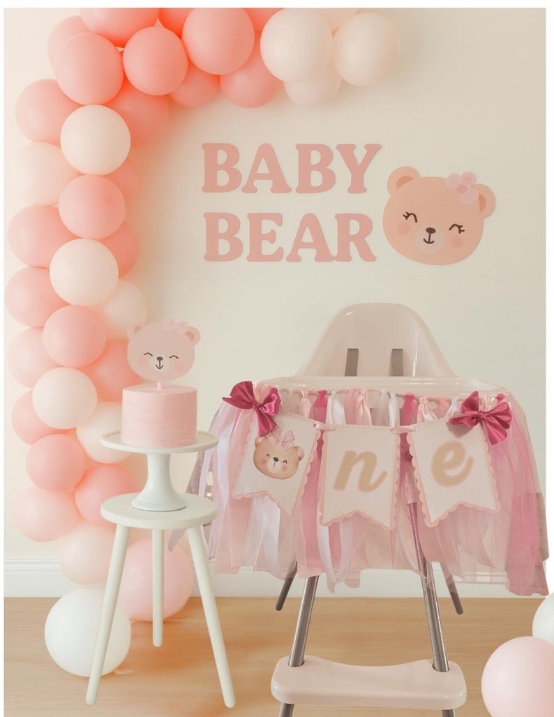 Baby Bear High Chair Banner: First Birthday Party Decor image 4