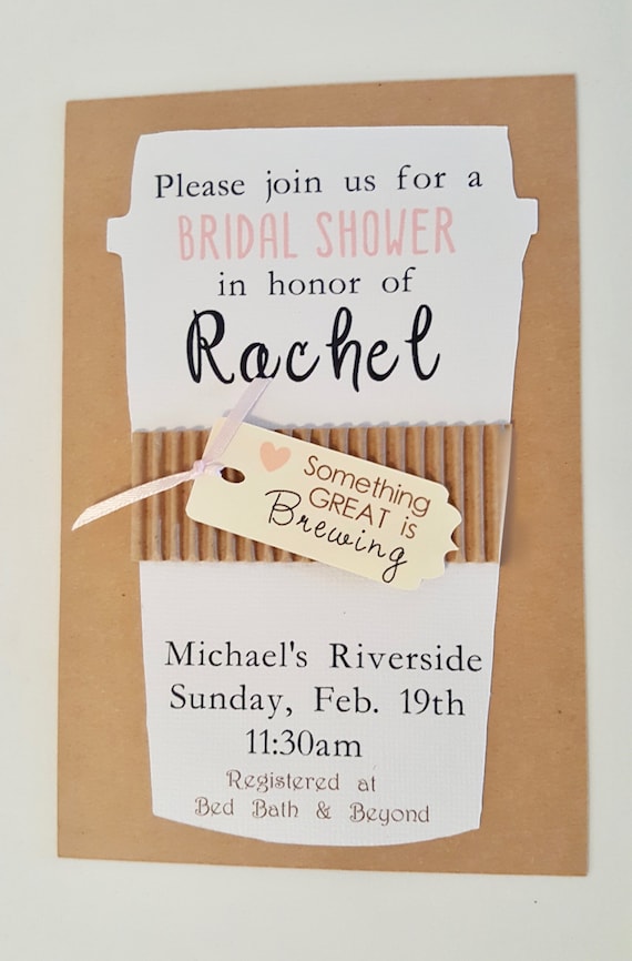 Coffee Themed Bridal Shower Invitations 4