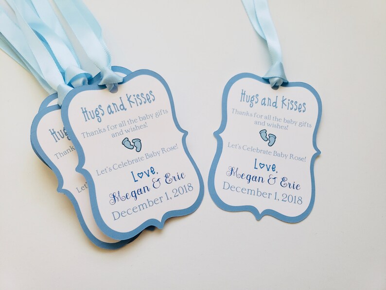 Custom Favor Tags Baby Shower Tags Personalized Custom Text Etsy