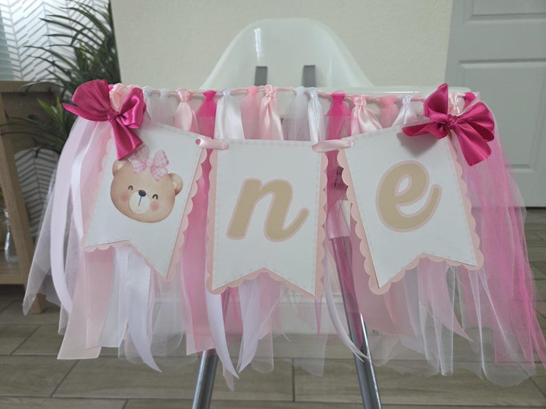 Baby Bear High Chair Banner: First Birthday Party Decor image 9