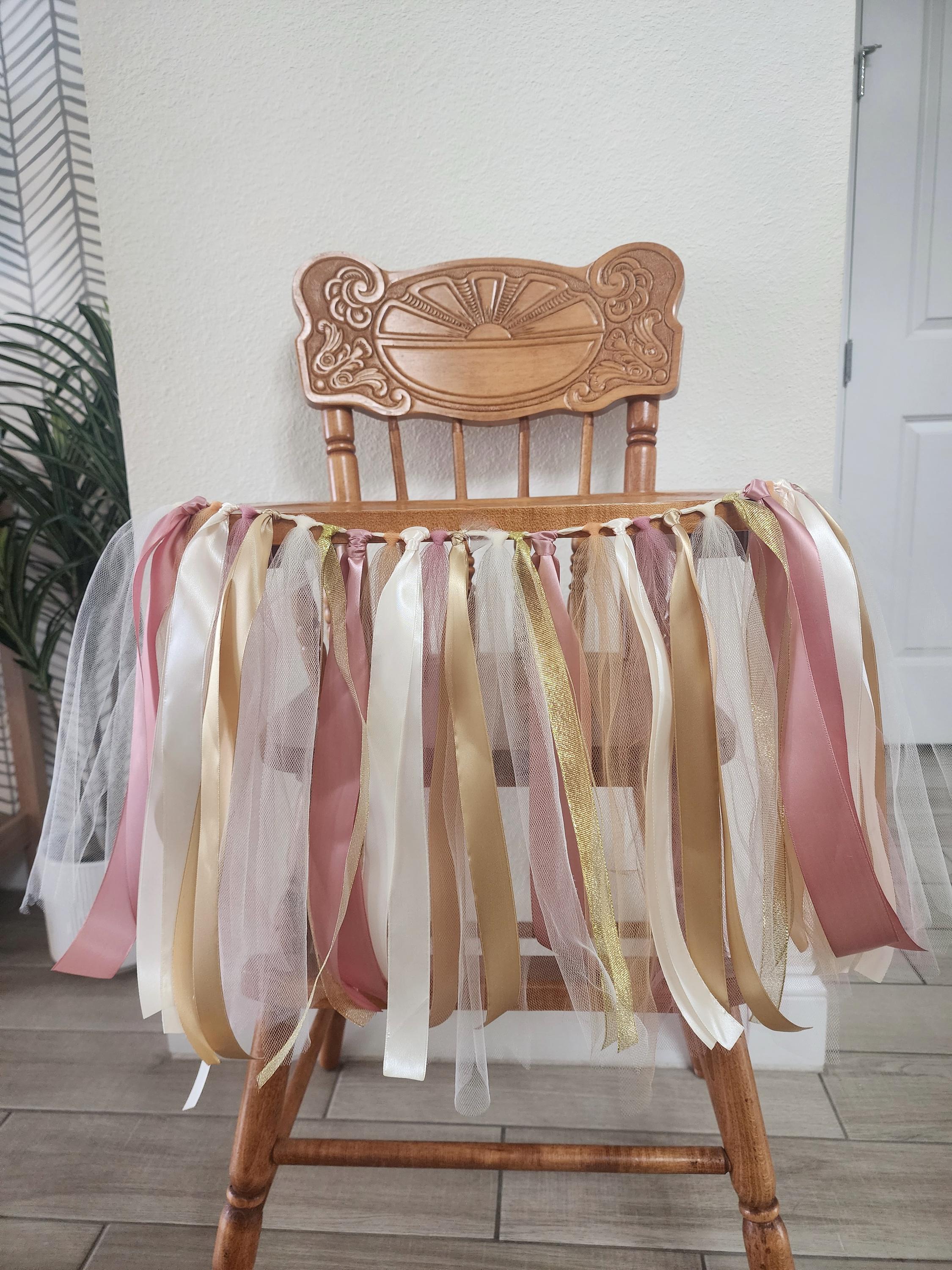 Pink Burlap "One" Banner For 1st Birthday - Pre-strung High Chair Or Wall Decor For Girls - View #9