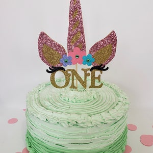 Unicorn Cake Topper. Unicorn Horn Cake Decoration. Unicorn birthday. Glitter Unicorn. image 3